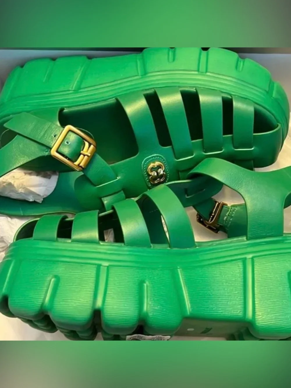💚BeLLE Platform Fisherman Jelly Sandal💚 NWOB•$125 - Picture 2 of 6